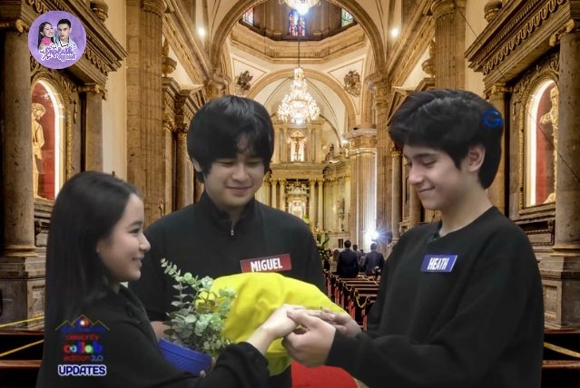 Miguel: Heath Do yo--
Heath: Yes, I do. No buts, I'll love her so deeply that even death can’t tear us apart.
Miguel: Ehem ok, Now Caprice do you---
Heath: She does! Don’t ask her anymore..she’s already mine!
Caprice: ....

Labyu Miguel pahiram muna huehue. Delulu ko lang to