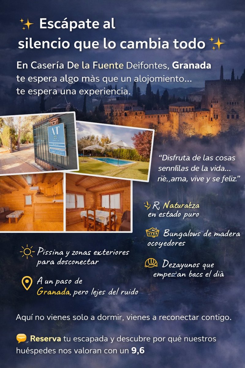 _mauricio_39's tweet photo. ✨ Escápate al silencio que lo cambia todo ✨En Caserío de la Fuente te espera algo    más que un alojamiento… te espera una experiencia.
Reserva directa https://t.co/Gi0jNi5VpR
Y sin costo de comisiones sorpresas.

🌿 Naturaleza en estado puro
🏡 Bungalows de madera acogedores https://t.co/Onen5roEwu