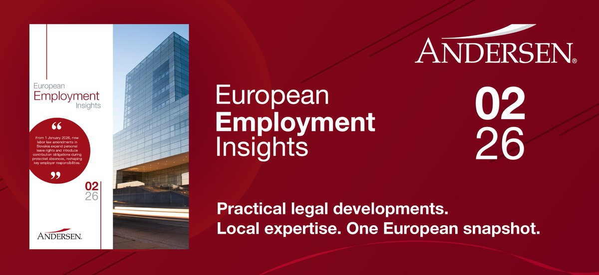 AndersenLegalGR's tweet photo. 🚨 The February edition of Andersen European Employment Insights is now available! 👉 Read the full February edition here: https://t.co/M3czhI6lso

#employment #insights #europe https://t.co/JiME5jaeBp