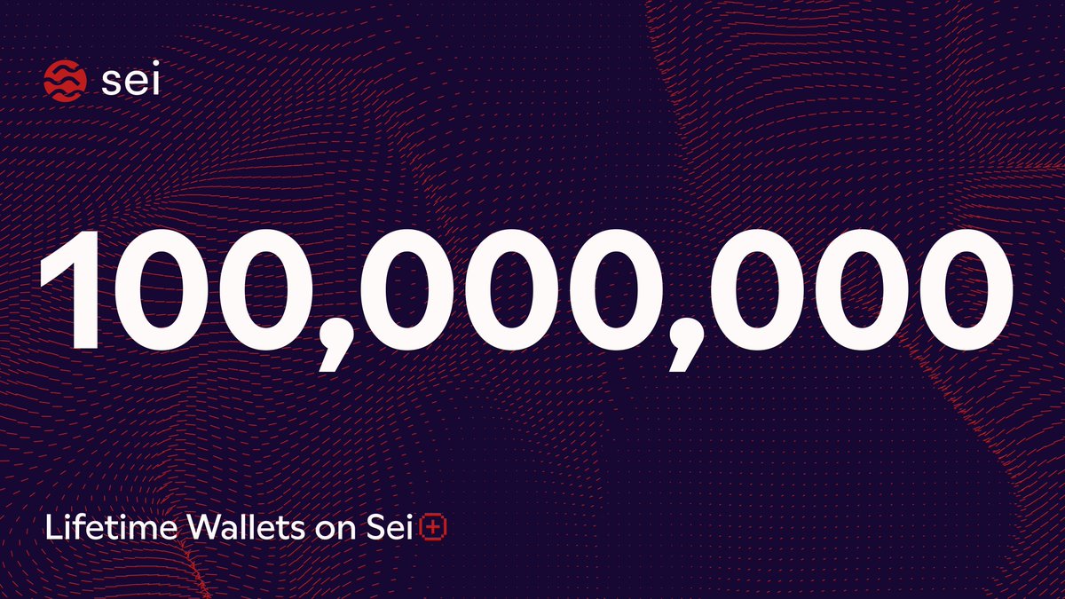 Altcoinbuzzio's tweet photo. Sei is really the fastest and possibly the biggest!

There are currently 100,000,000 wallets. https://t.co/597E2M5y4O