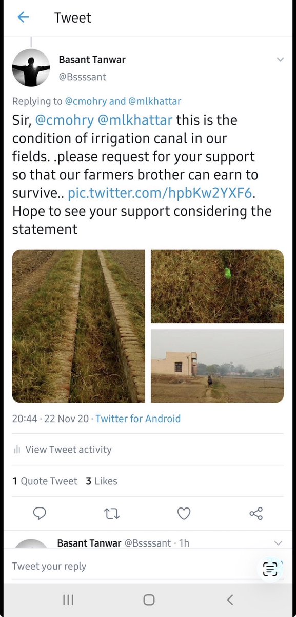 Bssssant's tweet photo. @BJP4Haryana Absolutely true @cmohry 20 years not a single drop of irrigation water https://t.co/AqYfaOAaYM