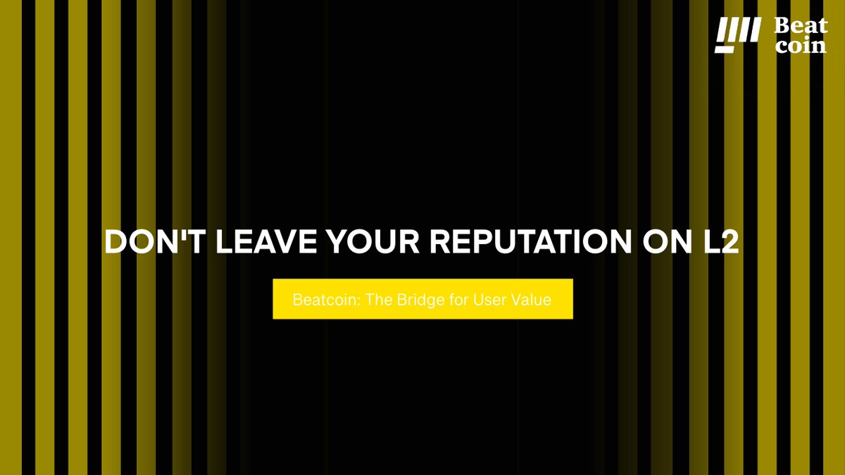More L2s = More Fragmentation. 

🧩 Liquidity and user behavior are shattering into silos. Arbitrum doesn't care about your grind on Optimism.

Beatcoin bridges these islands. With real-time indexing across 15+ Chains, we stitch your scattered interactions from every corner into
