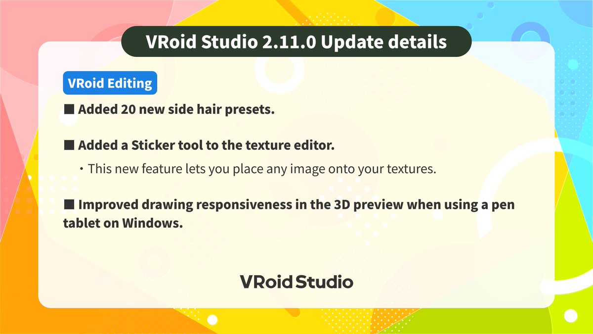 Official VRoid tweet media