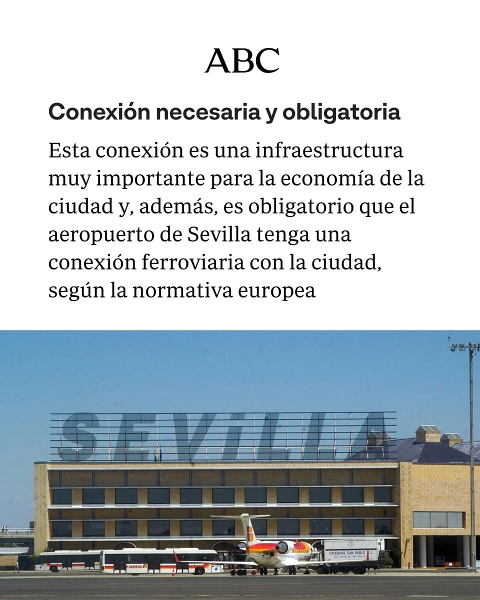 ‼️ Sin fechas ni plazos para la conexión ferroviaria entre Santa Justa y el aeropuerto de Sevilla.

A pesar del anuncio de María Jesús Montero, el Gobierno admite que no hay ninguna fecha establecida.

📌 mrf.lu/hK3D

#sevilla #aeropuerto #infraestructuras