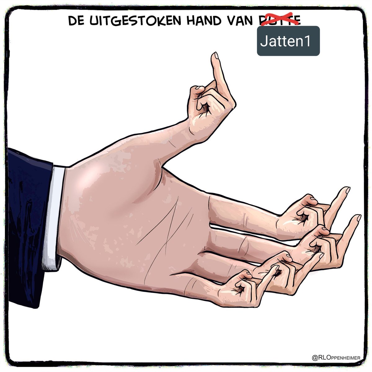Mijnnaamishaas5's tweet photo. @Reneeke1111 Alleen zien WIJ hier maar één 'uitgestoken hand' van dit trio Wat ondemocratisch de macht wéérn aar zich toegetrokken heeft. #Jetten1 #Rutte5 https://t.co/eWpqxd7OKb