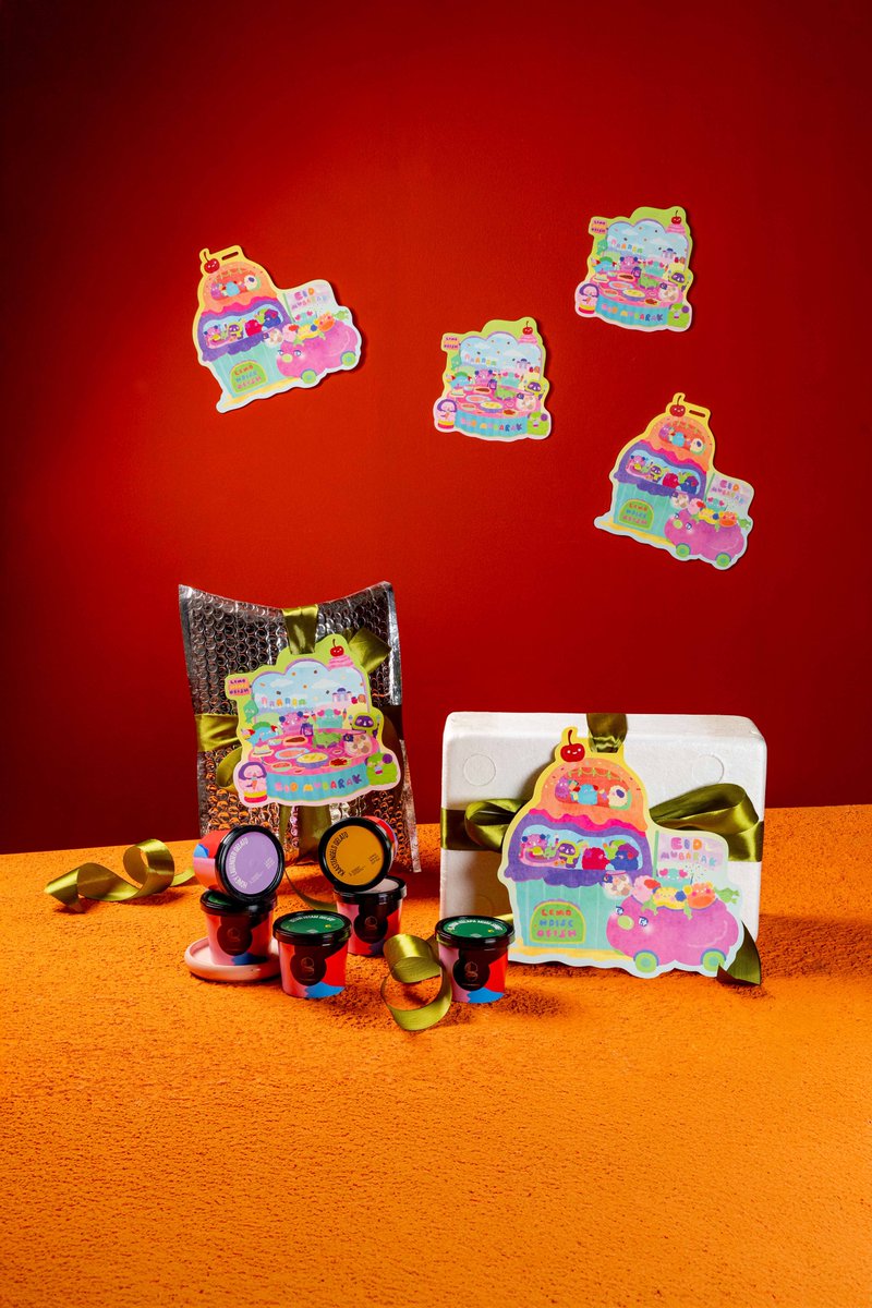 Bright colors, sweeter moments 🍧✨

Our Eid collab with Water Planet is back; playful, joyful &amp; made for sharing 🪐

Build your own hamper:
🍨 Pick your favorite flavors (classics + Eid specials)
💌 Add handwritten wishes

Visit us in-store or order via WhatsApp (+628111952795)!