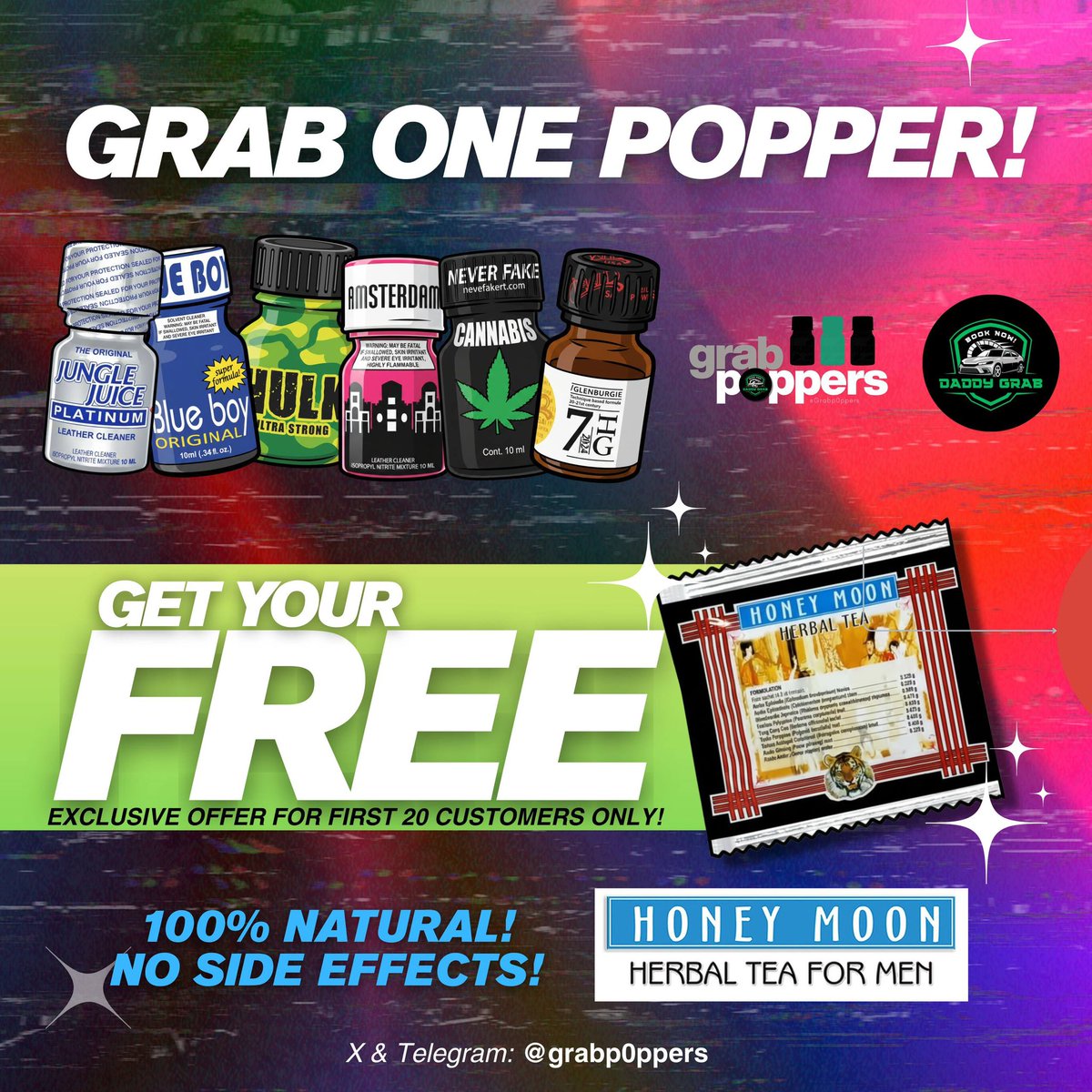 Daddy Grab - DM TG - POPPERS SALE ‼️FOR HIRE tweet media