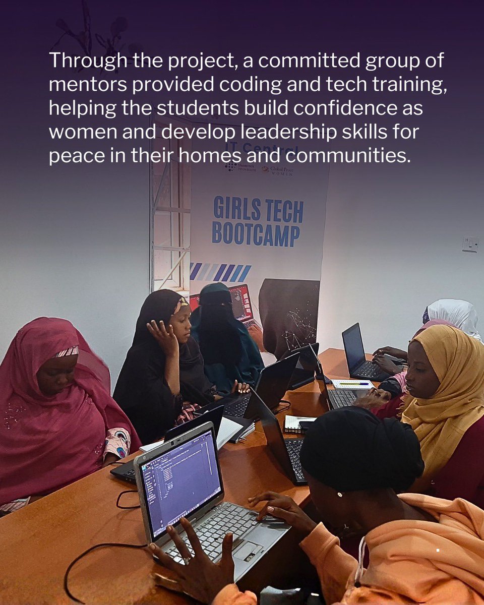 IshengomaIrene's tweet image. This week’s #PeaceDreamer: Aisha from 🇳🇬
A leader transforming lives  through the Girls’ Tech Bootcamp, empowering young women with tech skills, leadership, &amp;amp; purpose to build peace from home to community.

👉 Support women-led peacebuilding: bit.ly/FuelHerPeaceDr…
#FuelHerDream