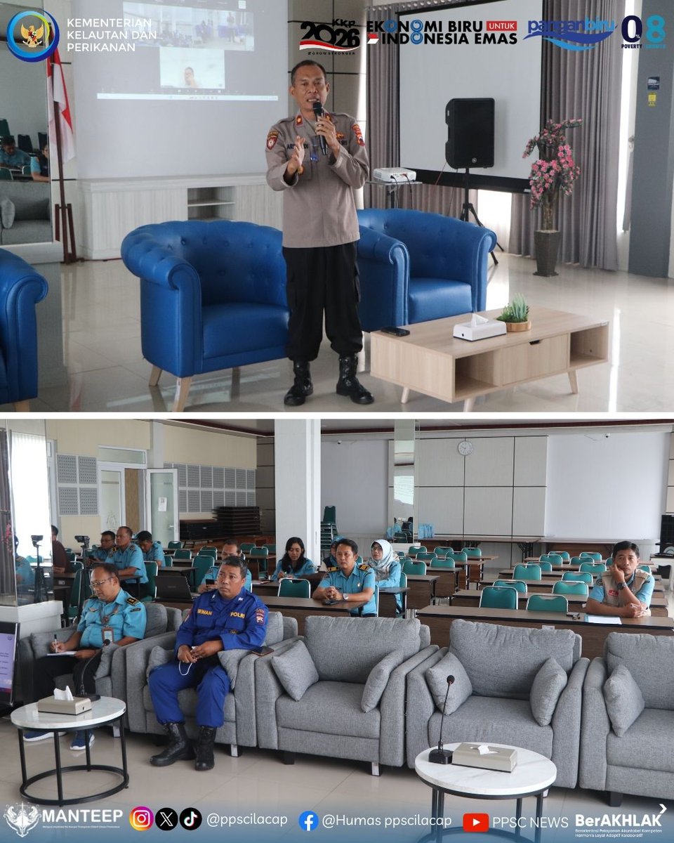 ppscilacap's tweet image. PPS Cilacap menyelenggarakan Sosialisasi Penerapan Objek Vital Nasional (Obvitnas) di PPS Cilacap, Kamis (26/2/2026).

#KKP2026GrowStronger #PanganBiru  #DJPTDisiplin #DJPTBerdedikasi #DJPTBerprestasi #ppscmanteep