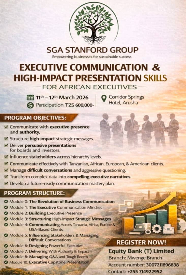 SGAStanford's tweet photo. Some executives speak.
Others command the room.
The difference is not confidence, it is mastery.

Join the Executive Communication &amp; High-Impact Presentation Masterclass and learn to communicate with authority, influence stakeholders, handle tough questions and present strategy👇 https://t.co/SsvvWQNVEz