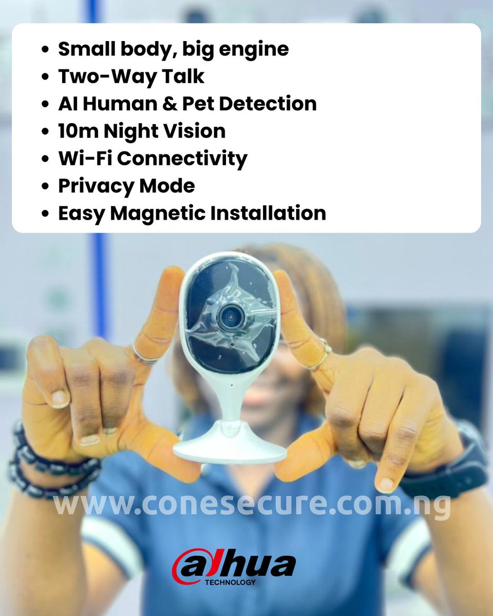 conesecureNG's tweet photo. You can’t be everywhere, but you can see everything that matters.
Monitor your home in real time with the Dahua Nanny Camera
Clear video, two-way audio & night vision.
Send us a DM to secure your home.
#conegroup #conesecure #securitycam #CCTV https://t.co/zpD3g8bfdn