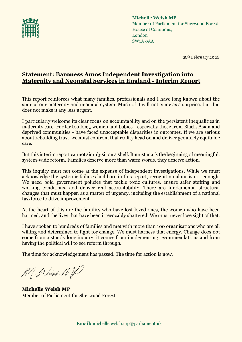 Michelle Welsh MP tweet media