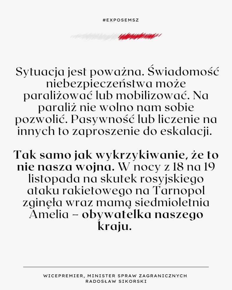 sikorskiradek's tweet image. Bezpieczeństwo jest warunkiem realizacji wszystkich innych celów państwa.  

#exposeMSZ