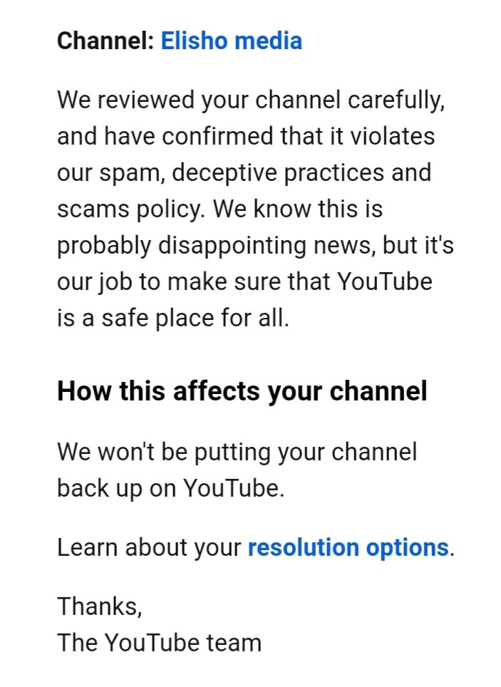 ElishoSmart's tweet photo. @TeamYouTube @SkKavii How Can You Review 100 of videos in just 30 second and say we reviewed carefully,  My 8 years Channel With More than Thouseds Of subs Just falsely Terminated , It Was Monetized And Doesn't Violate any Rules , @YouTube I Need Justice For My Hard Work And Dedication . @TeamYouTube https://t.co/tAceABJxMJ