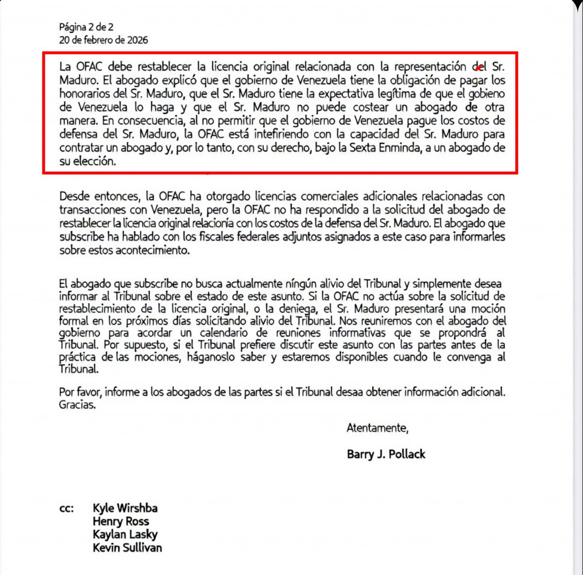 Maduro pagó ~$170 millones con dinero de Venezuela en abogados y lobby a favor de Alex Saab.

Cilia gastó +$10 millones en sus Narcosobrinos a través del testaferro Ruperti.

Biden lo permitió.

Con Trump si Maduro quiere abogados caros los debe pagar él y justificar el dinero.👇