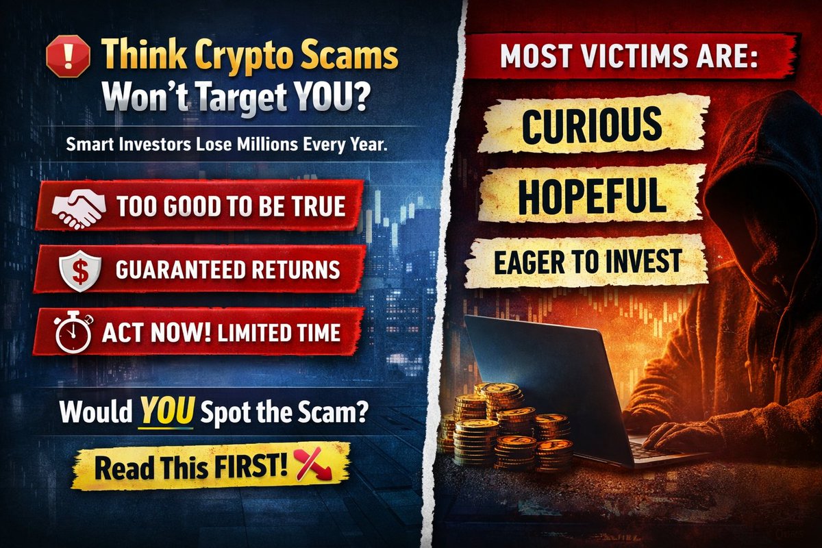 cryptosmap's tweet photo. Most crypto scams don’t look like scams.

They look like:
• Guaranteed returns
• “Limited-time” offers
• Confident people who sound smart
That’s why beginners fall for them.

Bitcoin Surges Past $69,000 After Oversold Bottom and ETF Lawsuit
#Survivor50 Smiling Friends https://t.co/Cui4fAW5DW
