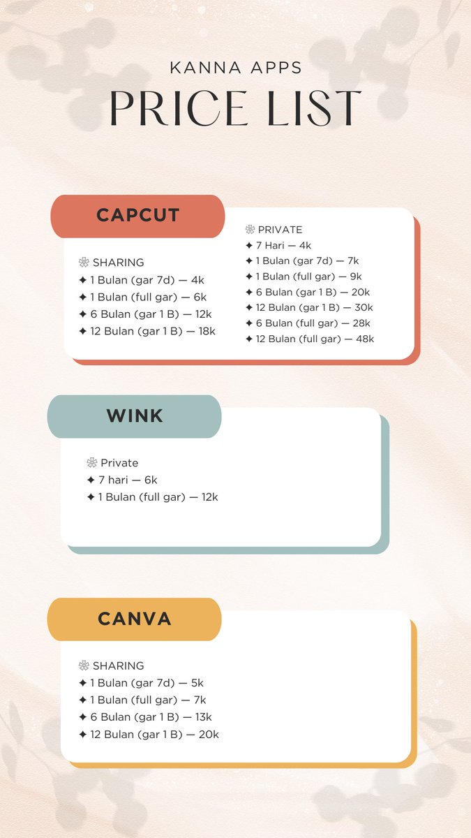 WTS WTB JUAL BELI SHARING PRIVATE LANGGANAN APLIKASI PREMIUM MURAH BERGARANSI

➡️ : wa.me/081373463490

NETFLIX IQIYI SPOTIFY CAPCUT WINK CHATGPT MEITU CANVA WETV

#zonauang️