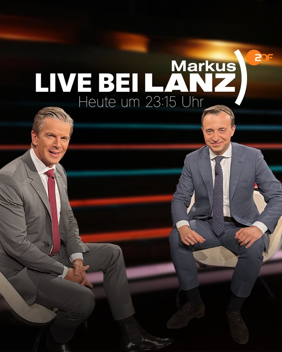 PaulZiemiak's tweet photo. 📺 Heute gegen 23:15 bei Markus #Lanz im ZDF. Einschalten!🙏🏼 https://t.co/tHVTJNAXBL