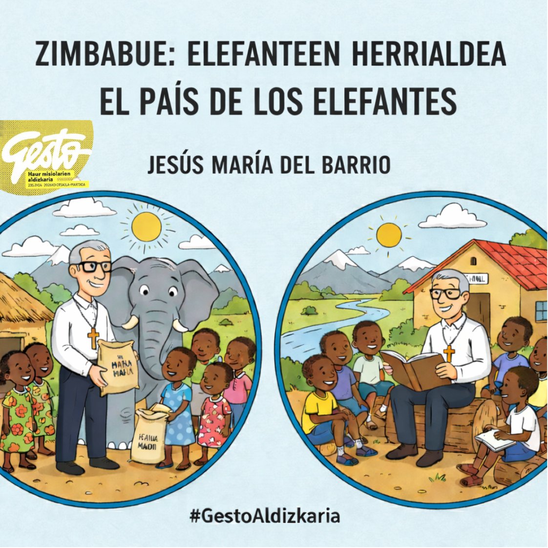 ¡Rumbo a Zimbabue!🇿🇼🐘

Acompañamos al misionero Jesús María del Barrio al país de los elefantes. Allí, donde la naturaleza es gigante, el amor por los demás lo es aún más.❤️

¡La educación y la fe cambian vidas en  #Gesto!📚

👉 Suscríbete (5€/año): omp.es/revista-gesto/…