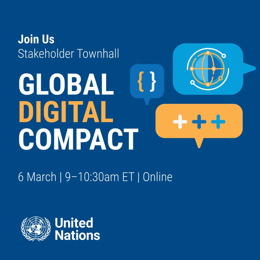 UNISNairobi's tweet photo. 📢@ODET_UN is hosting a Stakeholder Townhall on the #GlobalDigitalCompact.
6 Mar | 5pm EAT | Online
💡 Focus: AI Scientific Panel
Learn about the Panel's composition & mandate. Share perspectives on GDC advancement.
🔗 Register by 5 Mar, 8pm EAT: https://t.co/kfb5B8DKrA https://t.co/2Z6MBV9baQ