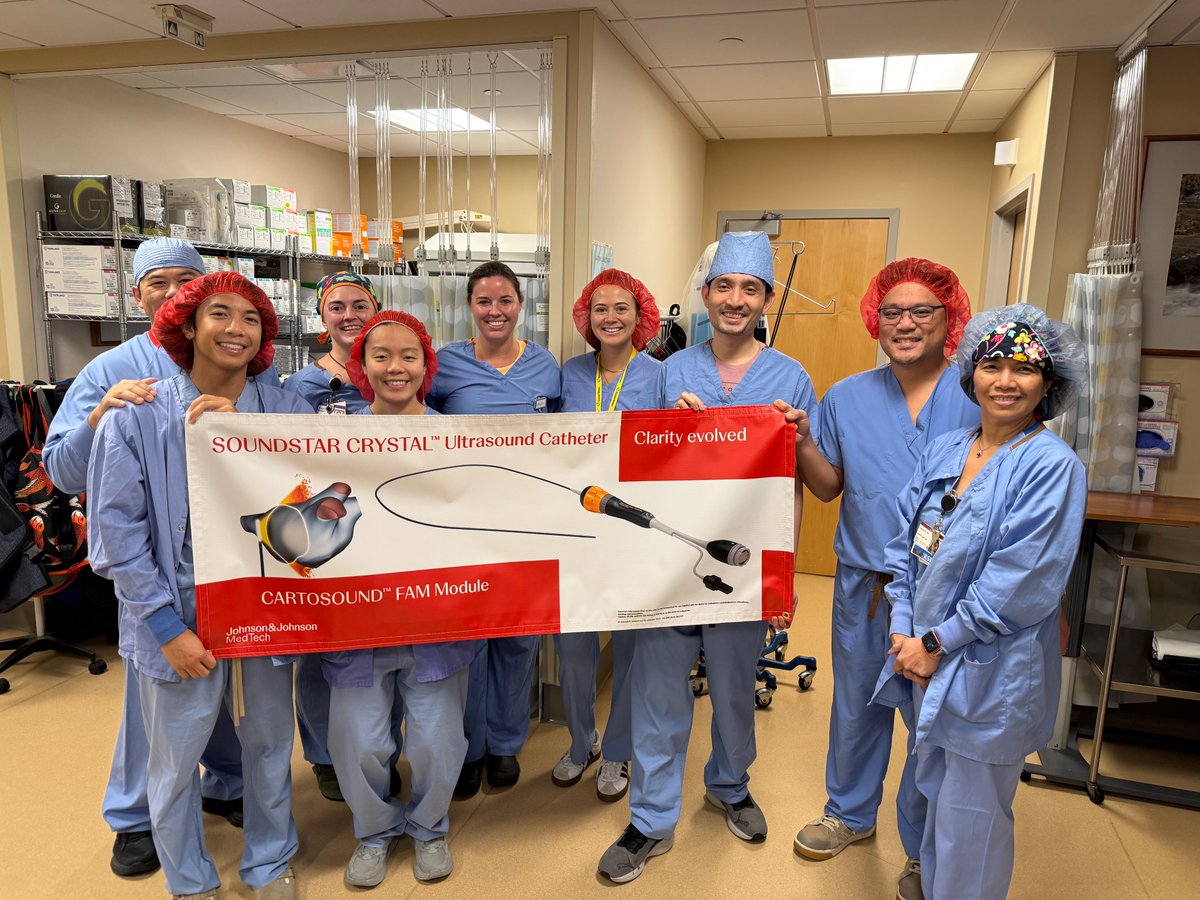 Pat_Nawong's tweet photo. Proud milestone at Pali Momi: Hawaiʻi’s first zero-fluoro complex VT ablation using new SOUNDSTAR Crystal high-definition ICE.

Precision VT ablation without radiation: bringing cutting-edge EP to Hawaii 🌺⚡️

#VTAblation #ZeroFluoro #EPeeps

@prasitlumkum @JNJMedTech @TFern5334 https://t.co/JskWX8AkuO