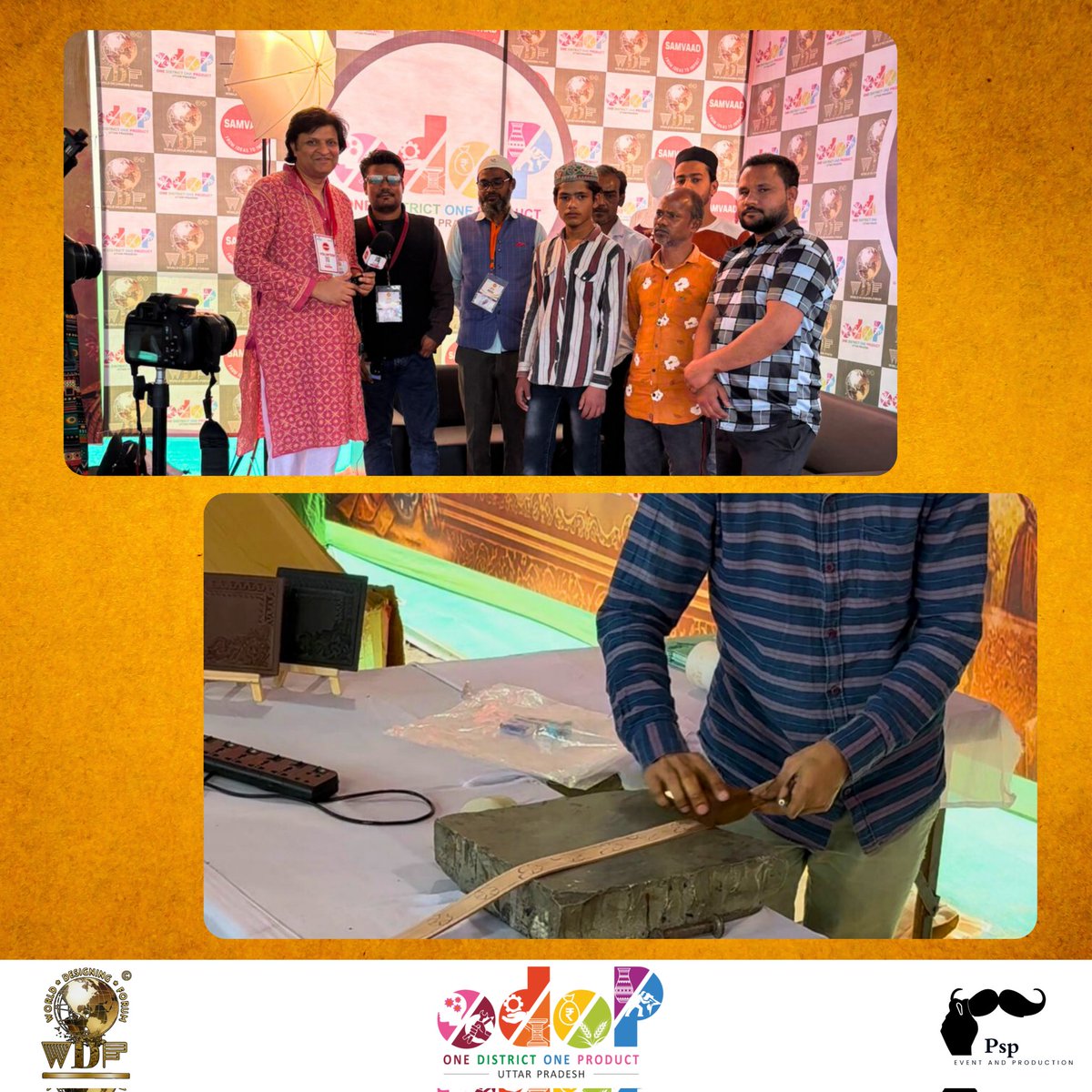 DesigningForum's tweet photo. धारोहऱ @ ताज महोत्सव 

WDF एवं ODOP के तत्वावधान में आयोजित धरोहर कार्यक्रम में कानपुर से आए कुशल कारीगरों ने चमड़े पर नक्काशी (Leather tooling) का शानदार प्रशिक्षण दिया 

WDF ने इन प्रतिभाशाली कारीगरों को एक सशक्त मंच प्रदान किया। वहीं B2B मीट में Tack Exim के आदिल जी ने बताया कि वे ऐसे कारीगरों को निरंतर सहयोग देंगे और उन्हें निर्यात बाज़ार तक पहुंचाने में मदद करेंगे 

स्थानीय हुनर को वैश्विक पहचान मिलते देखना गर्व की बात है 
@UPGovt | @myogiadityanath  | @IasAlok  | @CMOfficeUP | @DesigningForum| @OfficeOfDMAgra
@UP_ODOP

#ताजमहोत्सव #ODOP #WDF #लेदरक्राफ्ट #कानपुरकारीगर वोकलफॉरलोकल मेडइनइंडिया हुनरकीपहचान