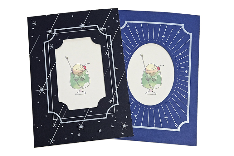 期間限定
⬜️[ホワイト印刷]フレーム中綴じステッチセット⬜️
【2026/3/3～2026/5/29午前10時まで】

ホワイト印刷の額縁のようなフレームで、表紙をくるんでミシン綴じ製本します🧵
フレームの穴から内表紙のイラストが覗く、個性的な装丁が楽しめるセットです📖