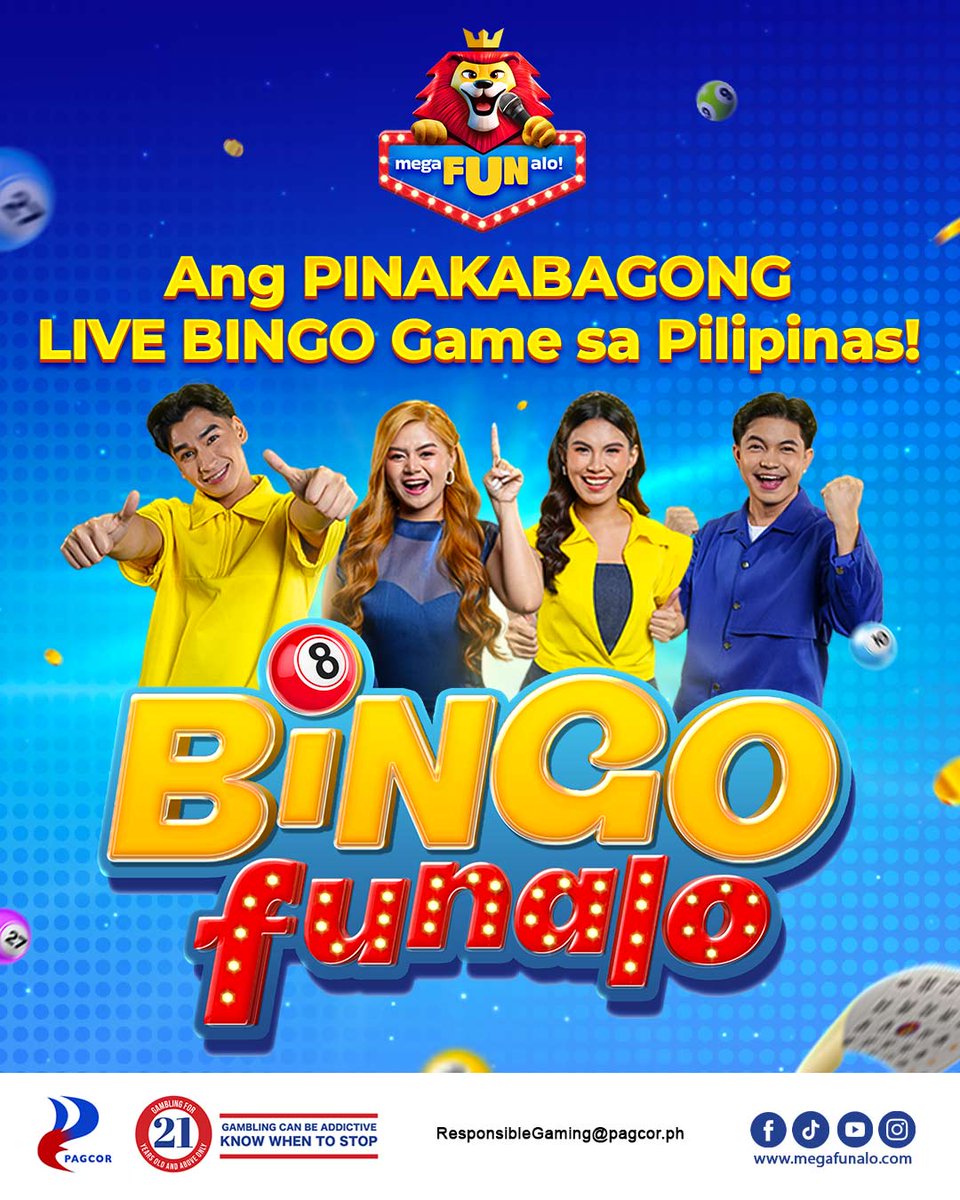 funalomaxstudio's tweet photo. Nandito na ang pinakabagong LIVE BINGO Game sa Pilipinas kung saan may chance kang manalo ng P5M every round! π€π₯³
Register na, at kitakits dito π https://t.co/yI1jZBGQtP
#BingoFUNalo #megaFUNaloStudios #megaFUNalo https://t.co/6gQ1zY4gzK