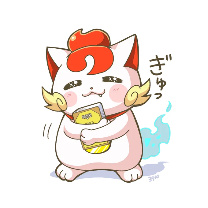 【開運らくがき】 デッキを大切にしているニャッキー! #開運コロシアム コミックス第1巻 LINEスタンプ 発売中!