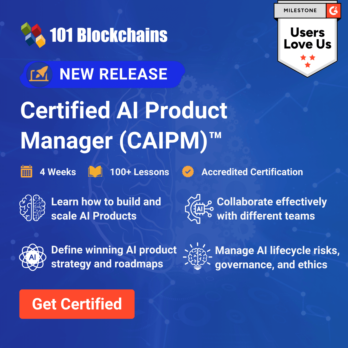 101Blockchains's tweet image. 🎉 Certified AI Product Manager (CAIPM)™ is LIVE!

Lead the AI revolution: build &amp;amp; scale AI products, collaborate across teams, &amp;amp; manage AI governance. 🚀

Join now &amp;amp; get 30% OFF! Use BIGLAUNCH 🎟️

👉 101blockchains.com/certification/…

#AI #AILeadership #ProductManagement #Upskill
