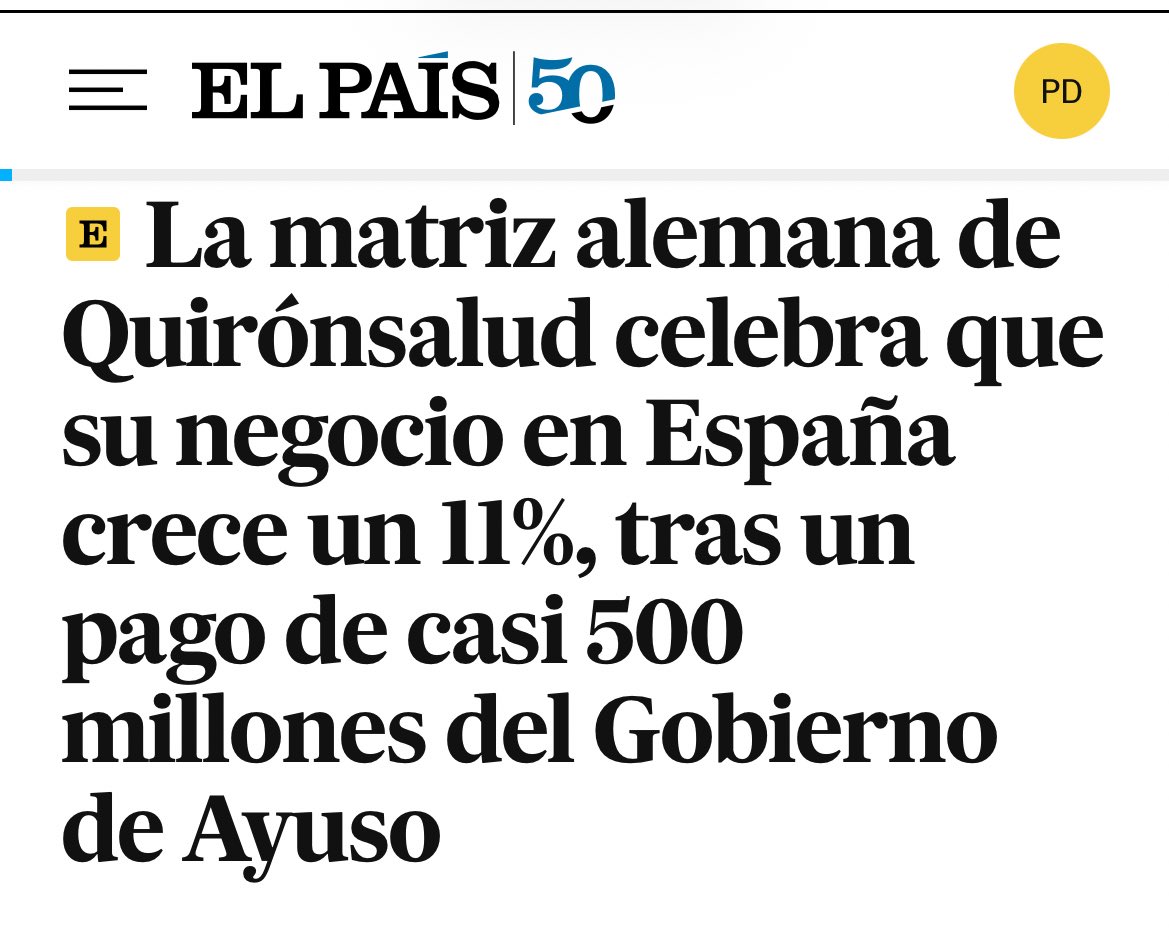 Si todo ese dinero con el que riega a Quirón lo destinara a la sanidad pública, podríamos ir todos al médico mañana.

Pero el ático no se paga solo.

Y un millón de personas sigue esperando