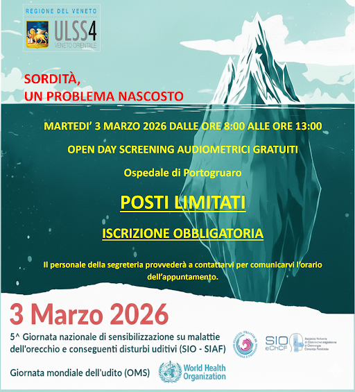 ulss10's tweet photo. In occasione della Giornata di sensibilizzazione sulle malattie dell’#orecchio e sui #disturbiuditivi, l’ORL di Portogruaro propone un open day di screening audiometrici gratuiti.
Un piccolo test può fare una grande differenza. Iscrizione obbligatoria: https://t.co/cm4bkWy4Zu https://t.co/U4u5jkqo4l