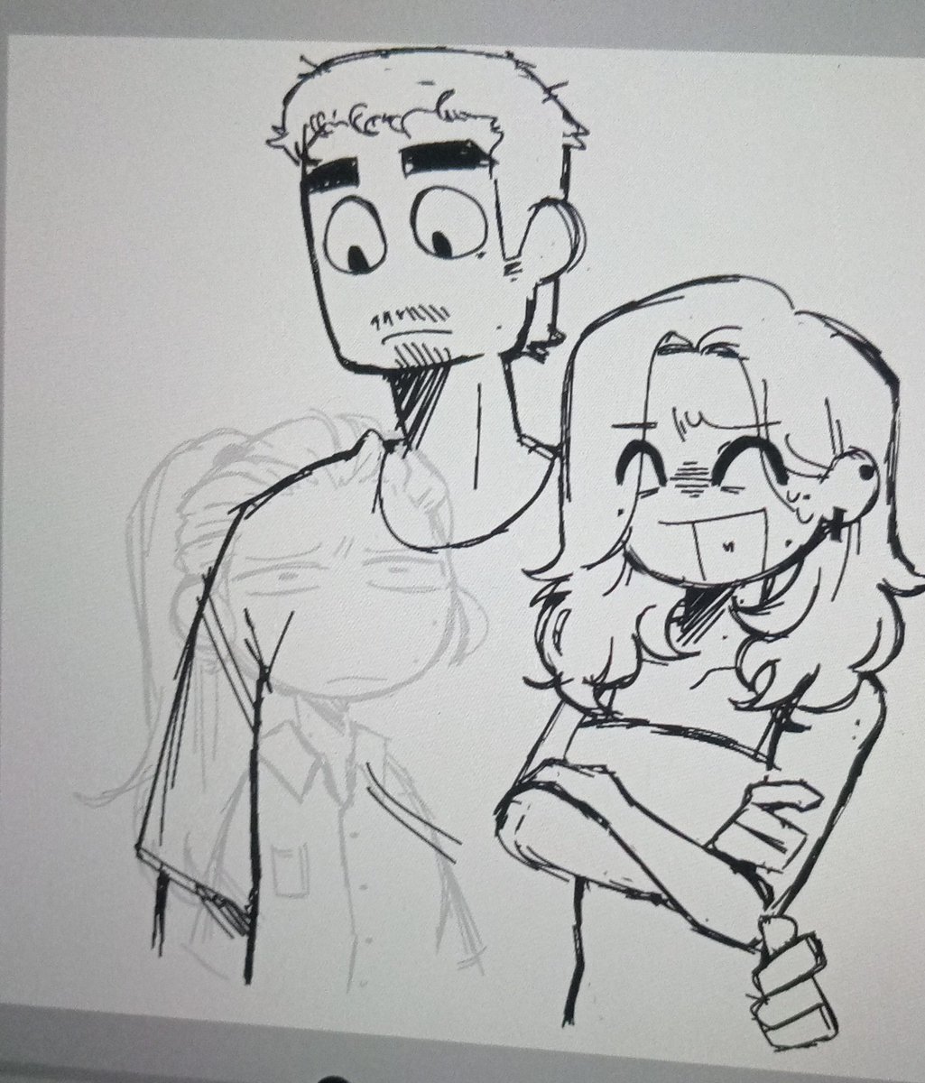 I have a hyper-fixation on drawing myself and my boyfriend ♡