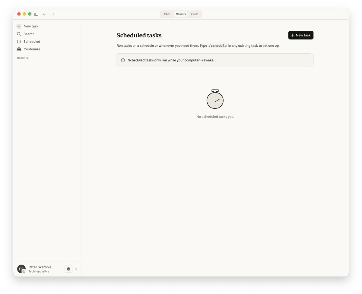 Anthropic added scheduled tasks which is the equivalent of cron jobs that OpenClaw does.

Much safer and constrained.

If you're not technical don't YOLO it with OpenClaw.

Try this.