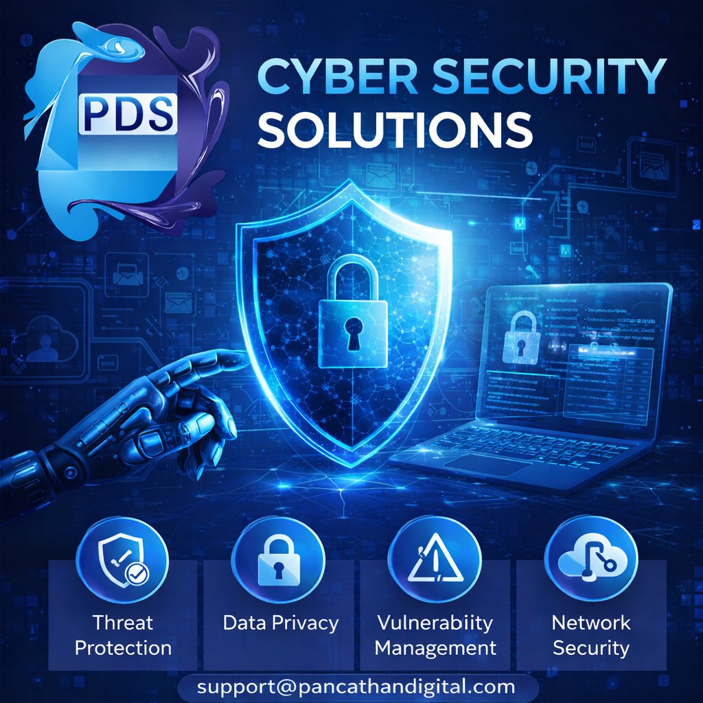 pancathan's tweet photo. In today’s digital world, security is not optional — it’s mission critical.

🔐 Threat Protection
🛡️ Data Privacy
⚠️ Vulnerability Management
🌐 Network Security

PDS delivers end-to-end Cyber Security Solutions for enterprises worldwide.

📩 support@pancathandigital.com https://t.co/sWcUBkgnx3