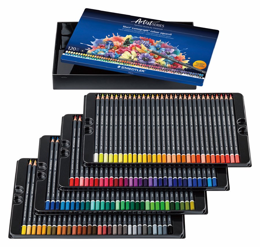 会場ではそのほか、実際にマルス ルモグラフ水彩色鉛筆をお試し