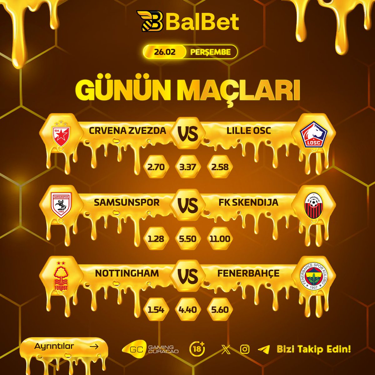 balbetresmi's tweet photo. 🤎 #Balbet 🤎

👑 #günün #maçları 👑

🖤 En #yüksek #oranlar için sende bize katıl BalBet seninde siten❗️

⬇️Tüm Detaylar için Takip et 

⚽️⚽️⚽️⚽️⚽️⚽️⚽️⚽️

🔗 Siteye Git – BalBet
📍 https://t.co/TqQ1LnFstj https://t.co/fAkBOgUeLQ