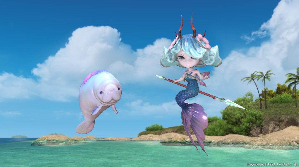 FFXIV new mermaid minion OKAY I NEED IT!!! 🧜‍♀️