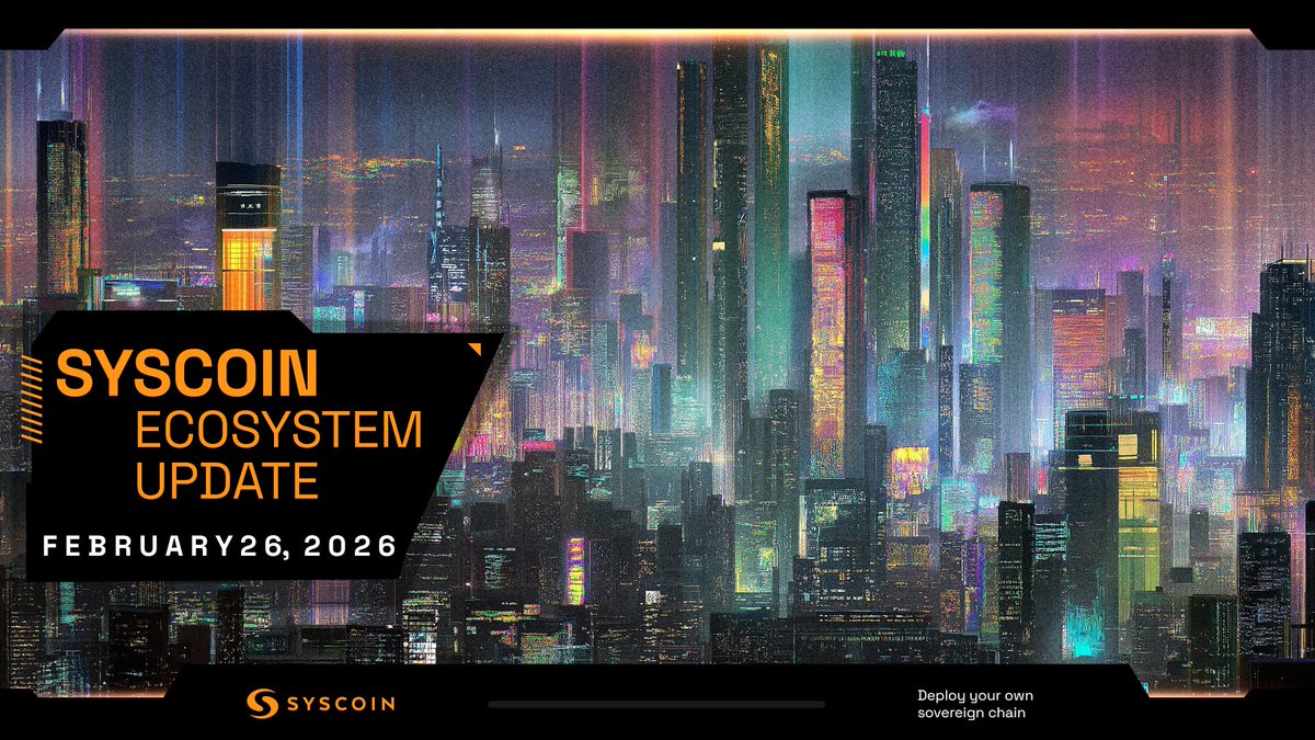 The latest Syscoin Ecosystem Update is live!

🔗 syscoin.org/news/eco-updat…

☂️ <a href="/LunosDAO/">Lunos DAO</a> Edgechain architecture on zkSYS is taking shape
👛 <a href="/PaliWallet/">Pali</a> v4 is live
🦸 <a href="/SuperDappAI/">SuperDapp</a> scaling upgrades + new Agents
🏗️ Proof-of-Builders teams deploying on devnet
⚡ #zkSYS Gateway and next