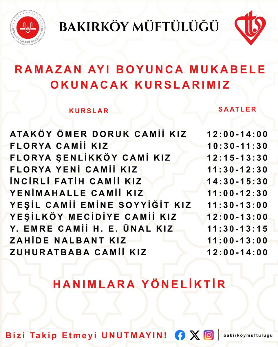 Bakırköy Müftülüğü (@bakirkoymuf) on Twitter photo 