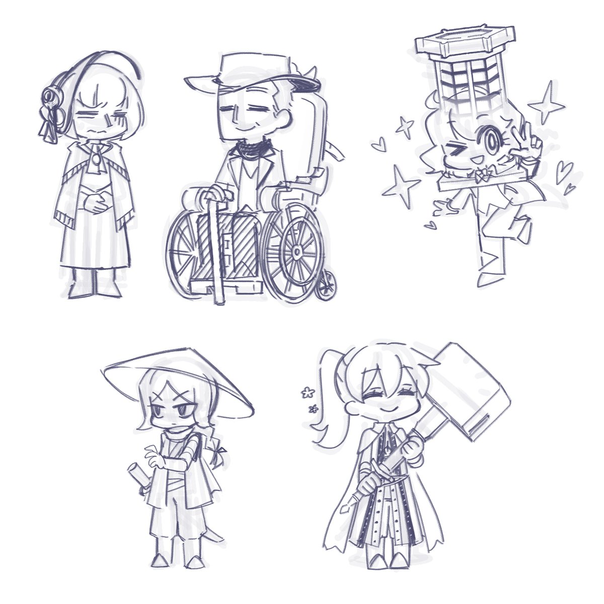 Been really busy lately so here's some Bloodborne AU doodles from a while ago 🥴