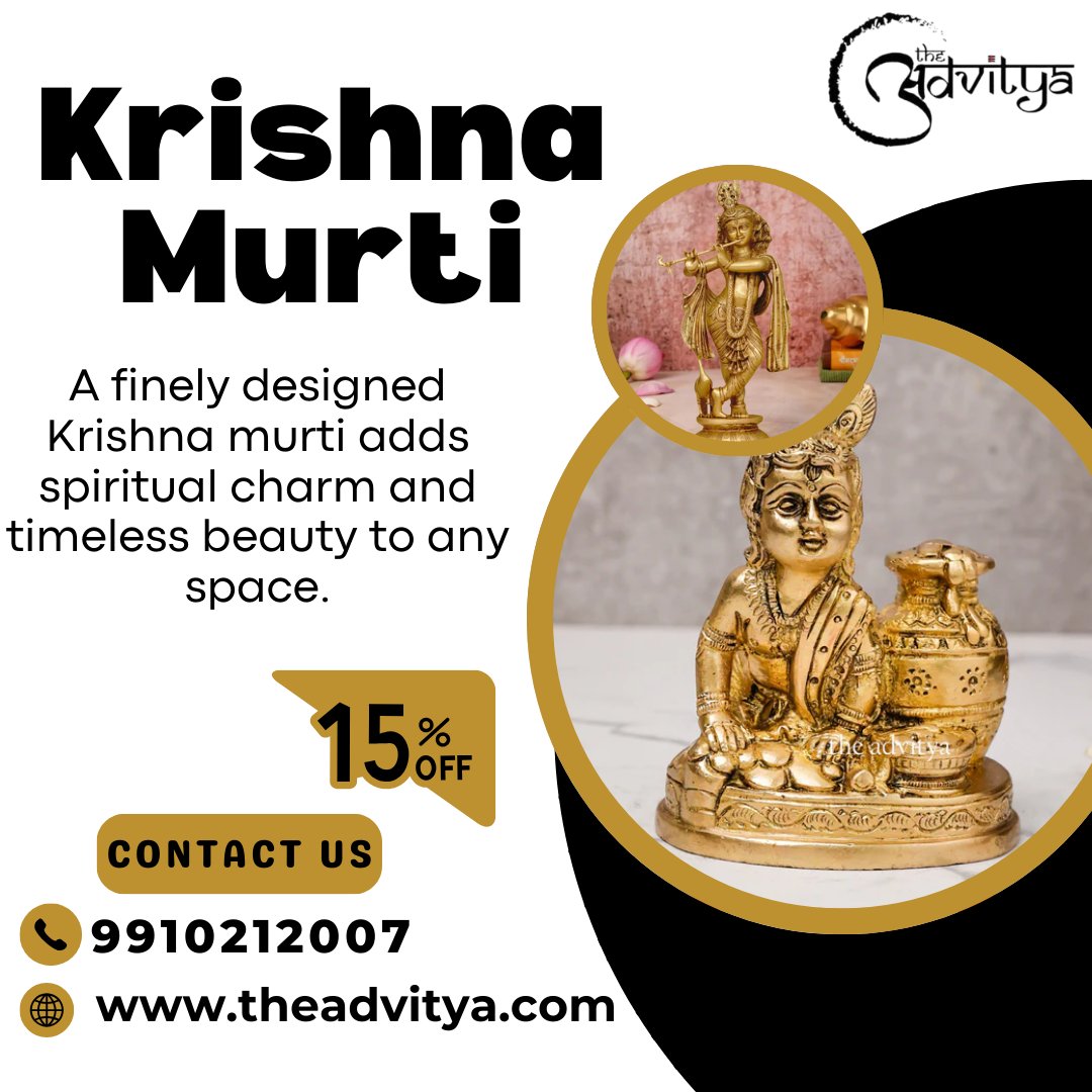 theadvityabrass's tweet image. A finely designed Krishna murti adds spiritual charm and timeless beauty to any space. For more information visit: theadvitya.com/collections/lo…

#KrishnaIdol #LordKrishnaIdols #KrishnaStatue #GodIdols