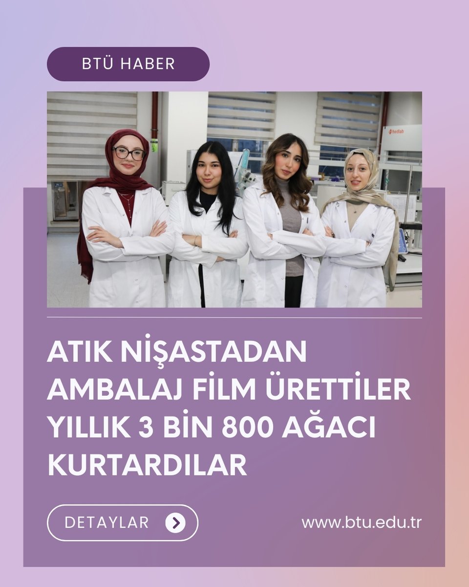 BursaTeknikUni's tweet photo. BTÜ’lü öğrenciler, gıda üretimi sırasında ortaya çıkan atık nişastayı biyobozunur ambalaj filmine dönüştüren bir projeye imza attı.
Detaylar 🔗https://t.co/UbRHmKbd1M https://t.co/38WKQA3LuU