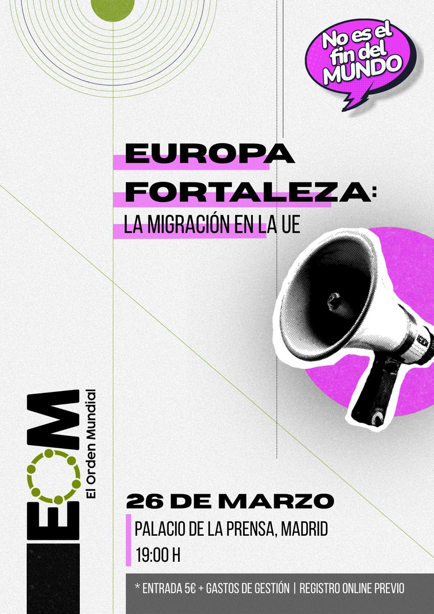 ¿Tienes planes para el 26 de Marzo? 😉

¡Vamos a grabar un episodio en directo de No es el fin del Mundo!🎙️🌏

📍 En el Palacio de la Prensa de Madrid, a las 19:00h <a href="/palacioprensa/">Palacio de la Prensa</a> 

👉 Compra aquí tus entradas: palaciodelaprensa.com/espectaculo/el…