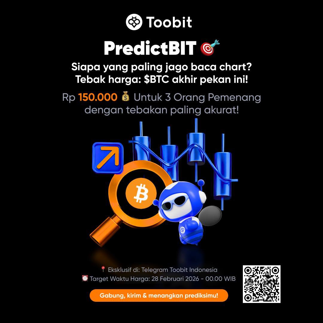 🚀 #PredictBIT CHALLENGE – Tebak Harga BTC! 📊

Siapa yang paling jago baca chart?
Buktikan analisismu dengan menebak harga penutupan $BTC di akhir pekan ini!

🏆 Hadiah Rp150.000 untuk 3 orang pemenang
(untuk prediksi paling akurat!)

⏰ Batas akhir kirim tebakan:
📅 28 Februari