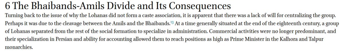 The Lohanas apparently even reached the post of Prime Minister during Kalhora era