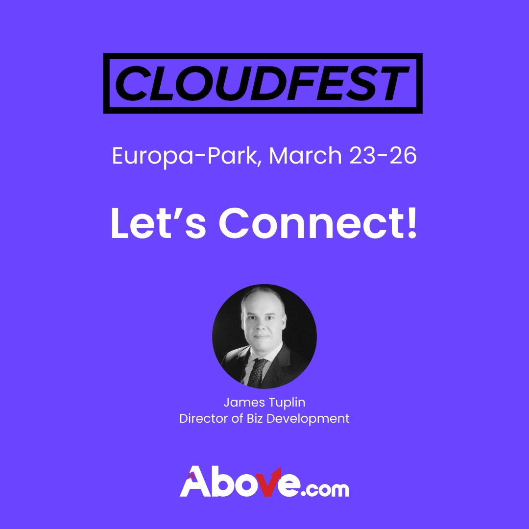 The CloudFest agenda is jam-packed with powerful industry experts and inspiring opportunities to learn and network.

James Tuplin from <a href="/above_domain/">Above.com</a> will be attending this event in Germany 23-26 March. Please don’t hesitate to send him a direct message.

#CloudFest <a href="/cloudfest/">CloudFest</a>