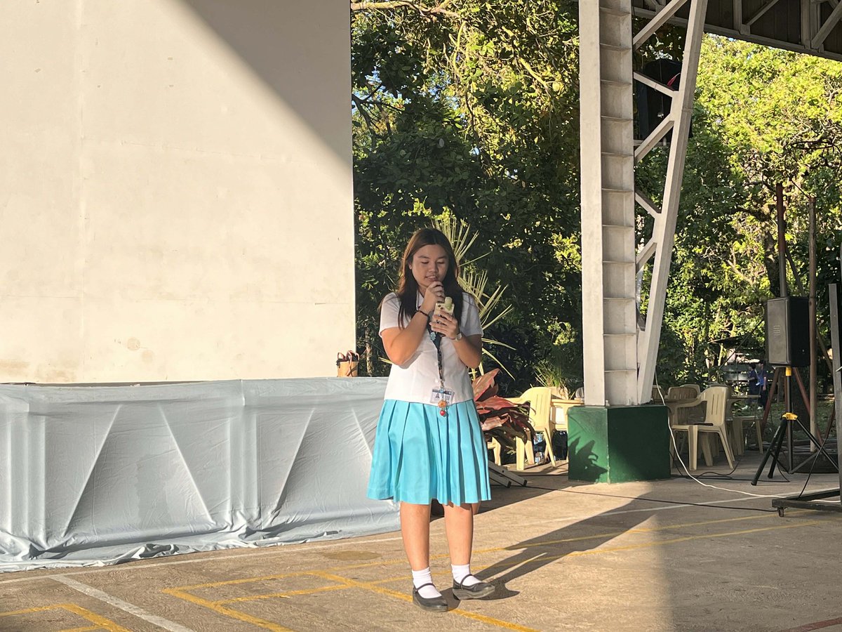 uprhstr's tweet photo. Aiah Nolene Sastado, overall head of Hasik 2026, delivers her closing remarks. https://t.co/jhnhfNTMO8