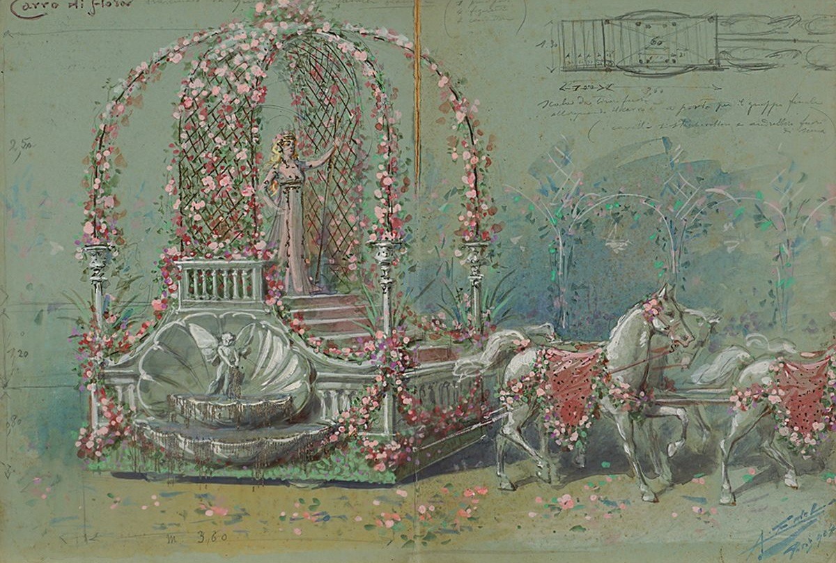 Carro di Flora, 1904 by Alfredo Edel (Italy, 1856--1912)