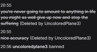 Yesterday I didn't see this in chat, because my mods are fast af and I was having too much fun playing Valorant

...what an odd thing to say :)